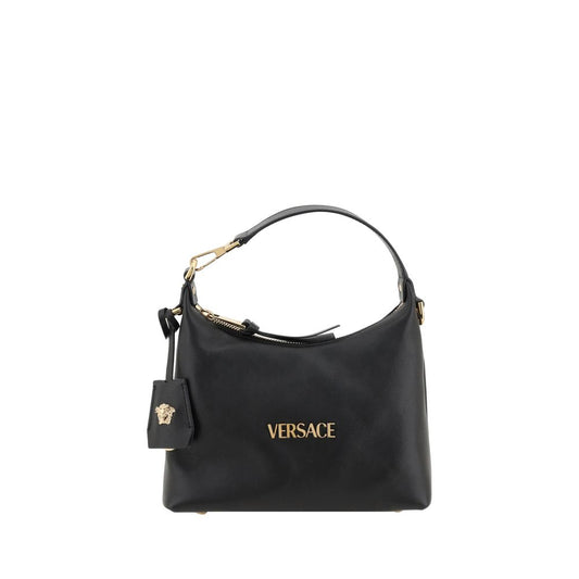 Versace Black Calf Leather Bos Taurus Handbag