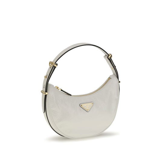 Prada White Calf Leather Bos Taurus Shoulder Bag
