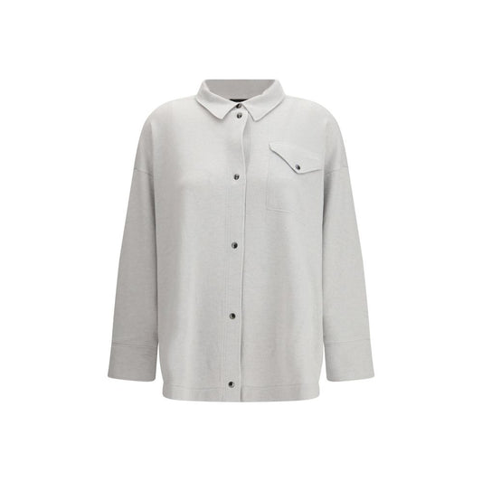 Fabiana Filippi Gray Fleece Wool Shirt
