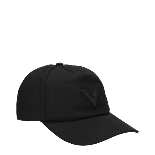 Valentino Garavani Black Cotton Cap (Baseball Hat)