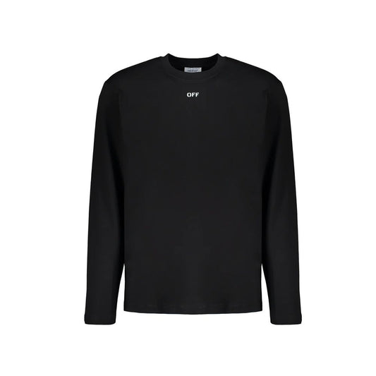 Off-White Black Cotton Long Sleeve T-Shirt