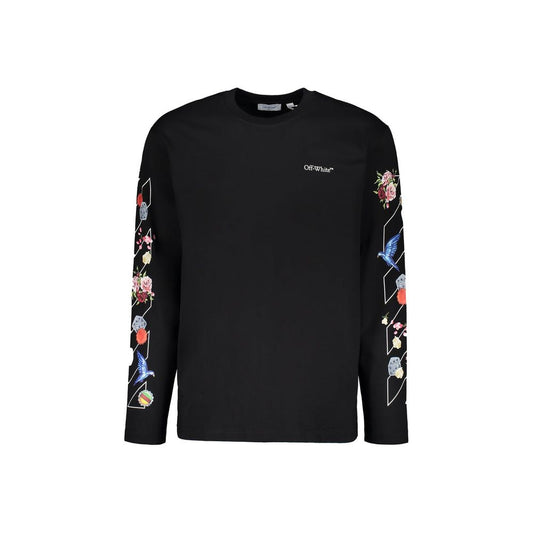 Off-White Black Cotton Long Sleeve T-Shirt