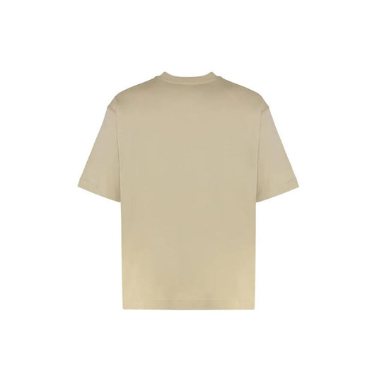 Off-White Beige Cotton T-Shirt