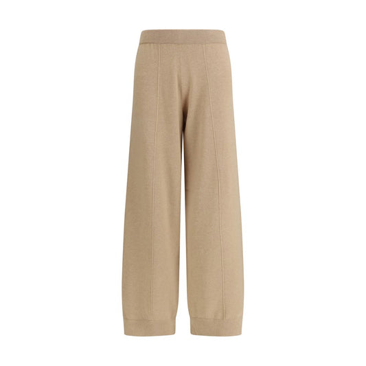 Fabiana Filippi Beige Fleece Wool Casual Pants