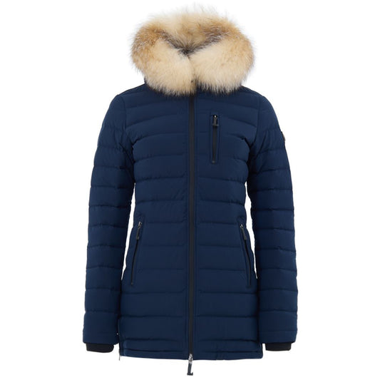 Moose Knuckles Blue Cotton Coat