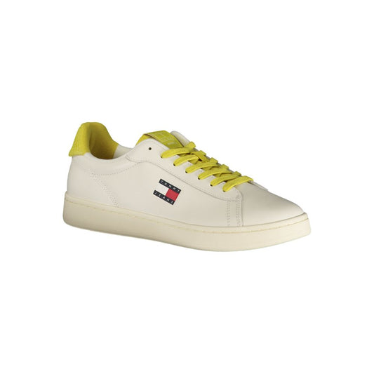 Tommy Hilfiger White Polyurethane Men's Sneaker