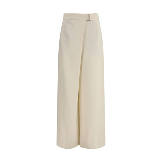 Brunello Cucinelli Cream Viscose Casual Pants