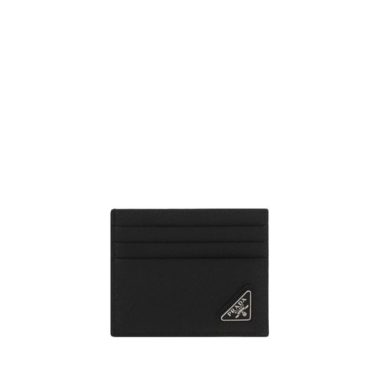 Prada Black Calf Leather Bos Taurus Wallet
