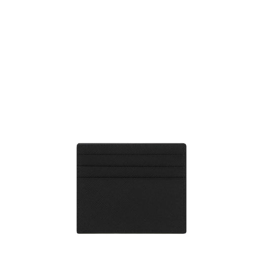 Prada Black Calf Leather Bos Taurus Wallet