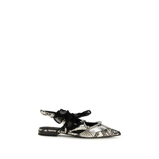 PINKO Multicolor Calf Leather Bos Taurus Ballet Flats