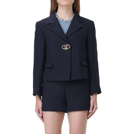 Valentino Blue Silk Blazer