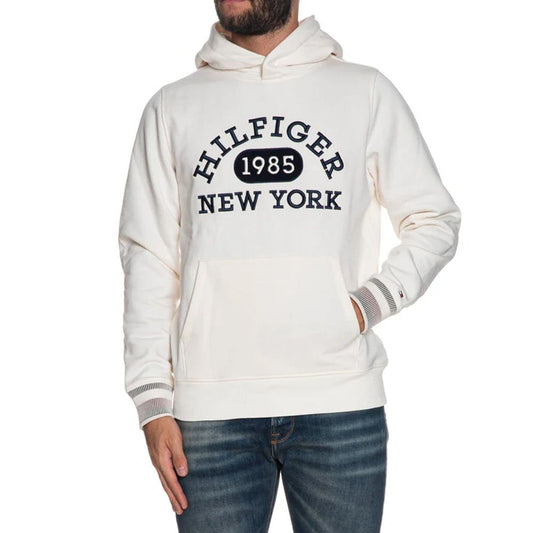 Tommy Hilfiger White Cotton Hoodie
