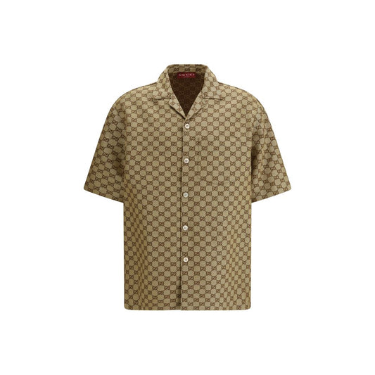 Gucci Beige Linen Shortsleeve Shirt