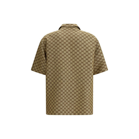 Gucci Beige Linen Shortsleeve Shirt