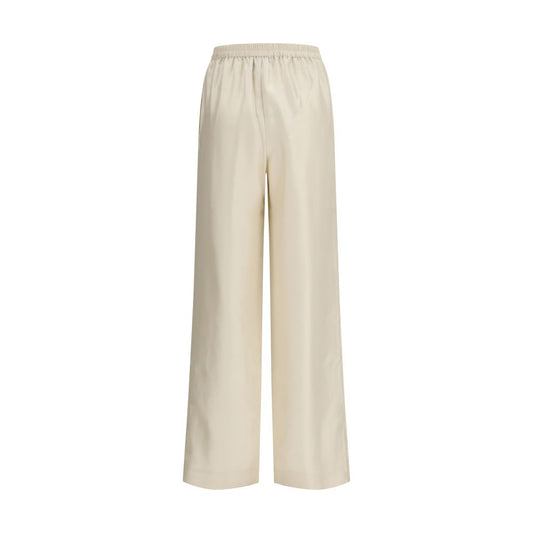 Loulou De Saison Beige Silk Casual Pants