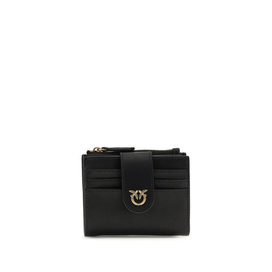 PINKO Black Calf Leather Bos Taurus Wallet