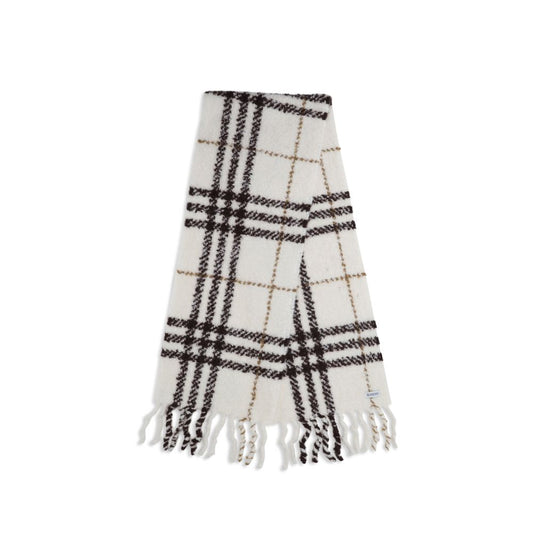 Burberry White Alpaca Vicugna Pacos Scarf