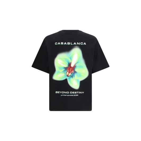 Casablanca Black Cotton T-Shirt