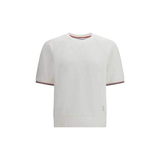 Thom Browne White Cotton Sweatshirt