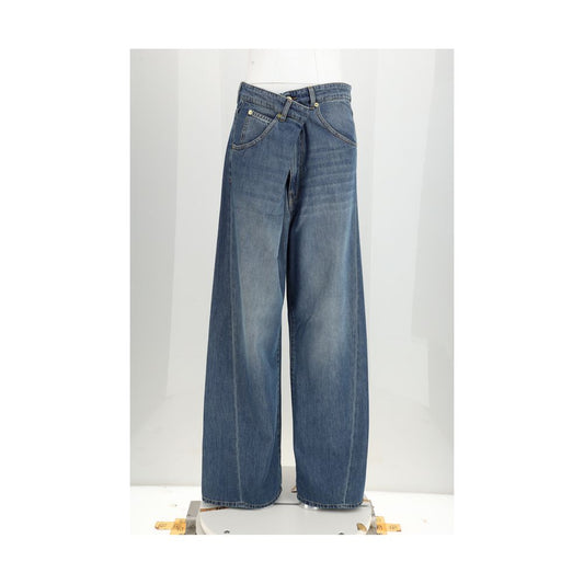 Darkpark Blue Cotton Relaxed Fit Jeans