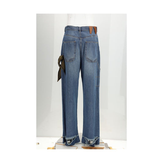 Darkpark Blue Cotton Relaxed Fit Jeans