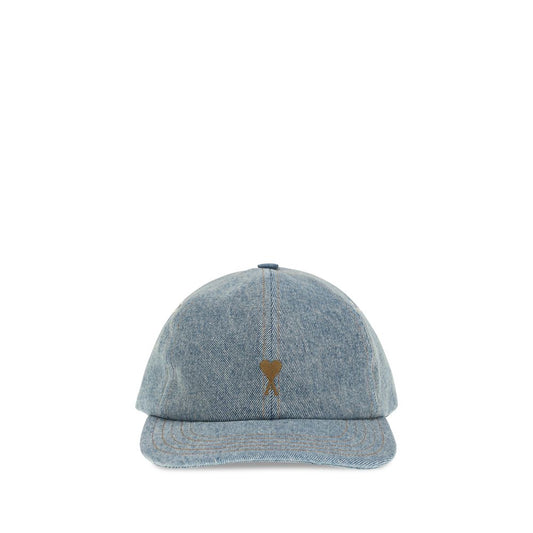 Ami Paris Blue Cotton Cap (Baseball Hat)