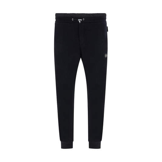 Philipp Plein Black Cotton Joggers (Workout Pants)