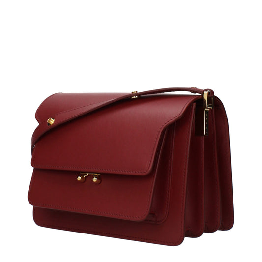 Marni Red Leather Shoulder Bag