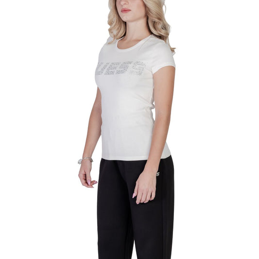 Guess Active Cream Cotton T-Shirt