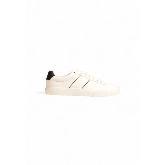 Hugo Boss Cream Leather Low Top Sneakers