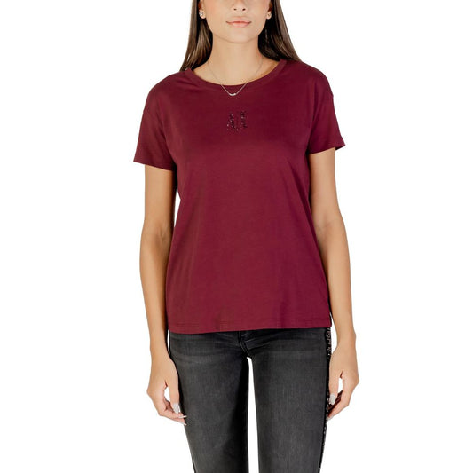 Armani Exchange Bordeaux Cotton T-Shirt