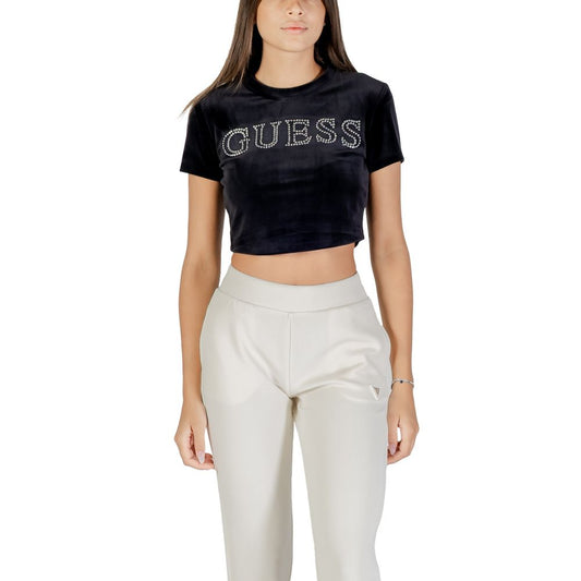 Guess Active Black Polyester T-Shirt
