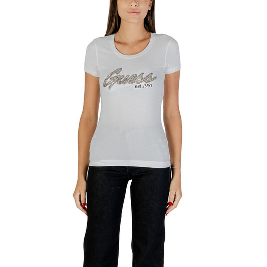 Guess White Cotton T-Shirt