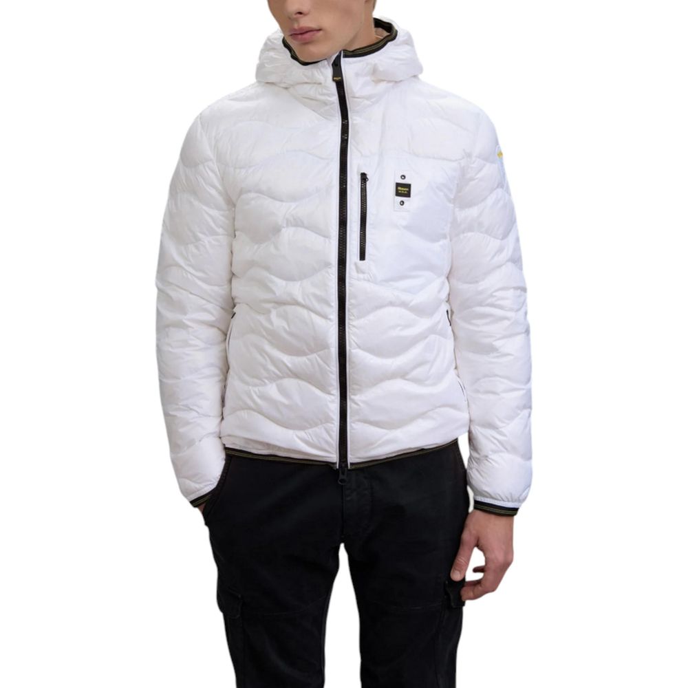Blauer White Polyamide Full-Length Jacket