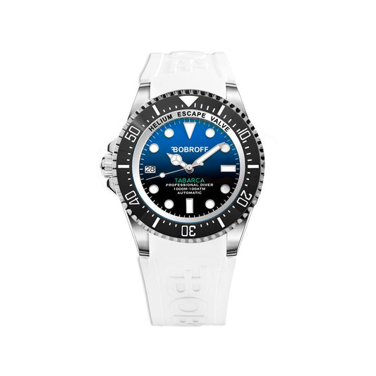 Bobroff White Rubber Sport Watch