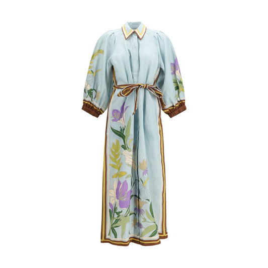 Alemais Multicolor Linen Casual Dress