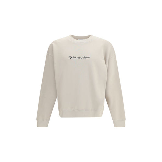 Off-White Beige Cotton Sweatshirt