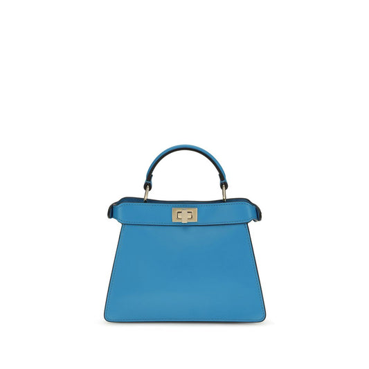 Fendi Blue Calf Leather Bos Taurus Shoulder Bag