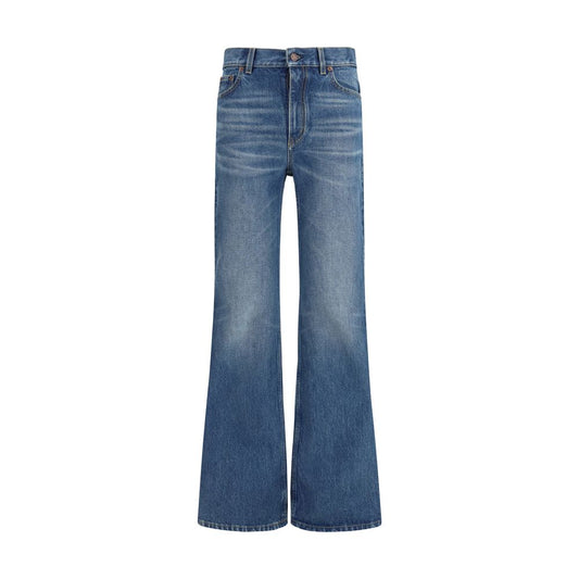 Chloé Blue Cotton Flared Jeans