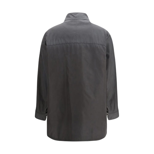 Prada Gray Recycled Polyamide Coat