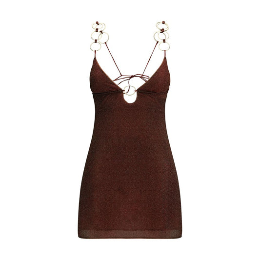 Oséree Brown Polyamide Cocktail Dress