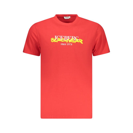 Iceberg Rosso Cotton Men T-Shirt