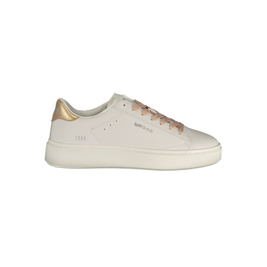 Gas White Polyester Athletic Sneakers