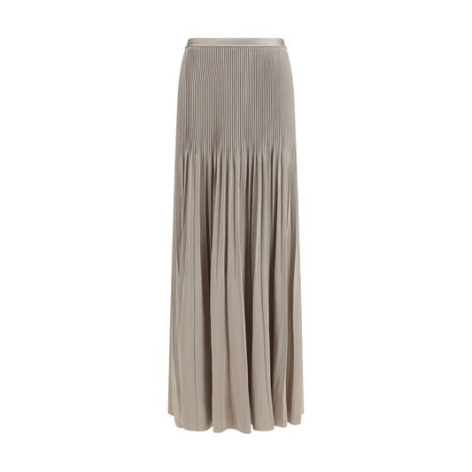 Giorgio Armani Gray Viscose Midi Skirt