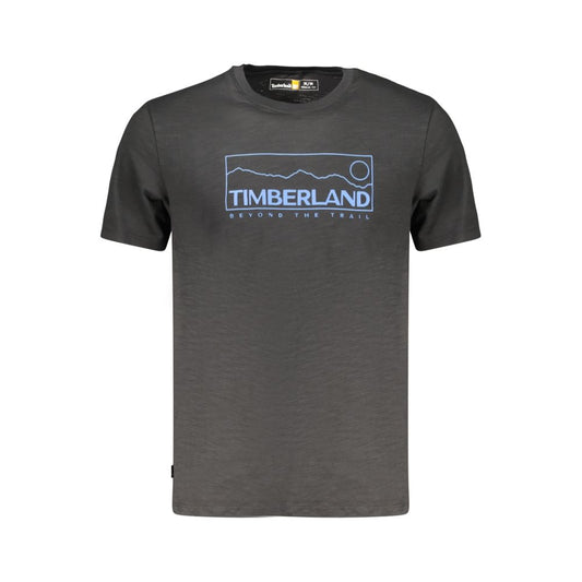 Timberland Black Cotton Mens T-Shirt