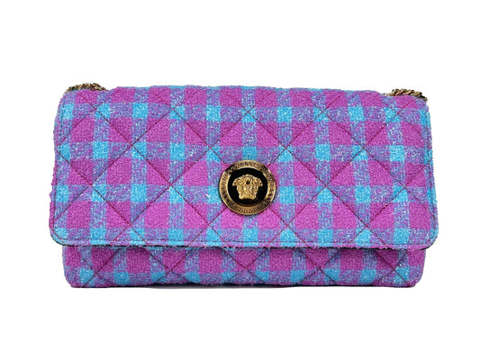 Versace Wool Lurex Medium Shoulder Crossbody Bag
