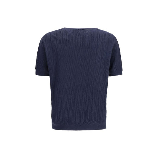 Giorgio Armani Blue Silk Sweatshirt