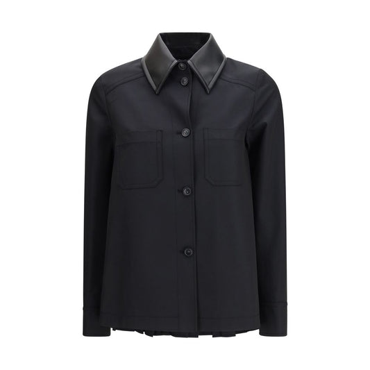 Max Mara Black Polyester Trench Coat