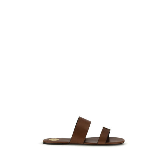 Saint Laurent Brown Calf Leather Bos Taurus Sandals