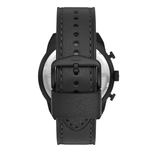 Fossil Black Leather Sport Watch